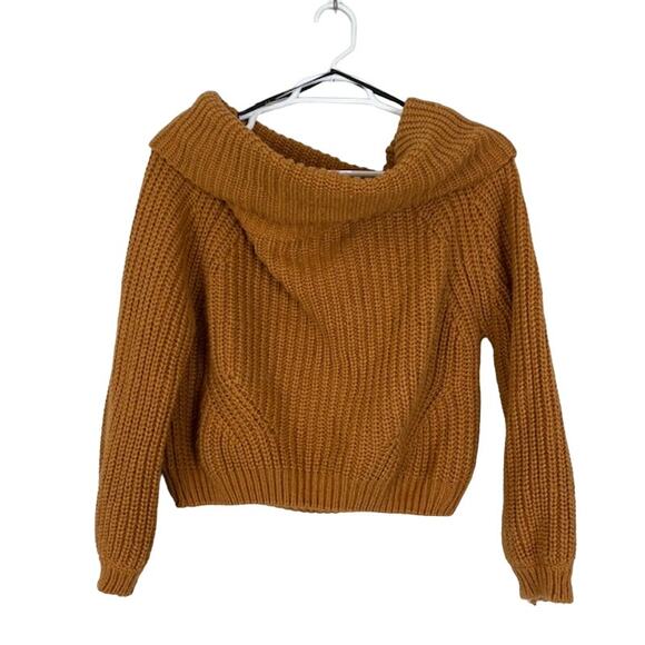 Lulus Carmichael Light Brown Off The Shoulder Knit Sweater Small - Picture 3 of 10